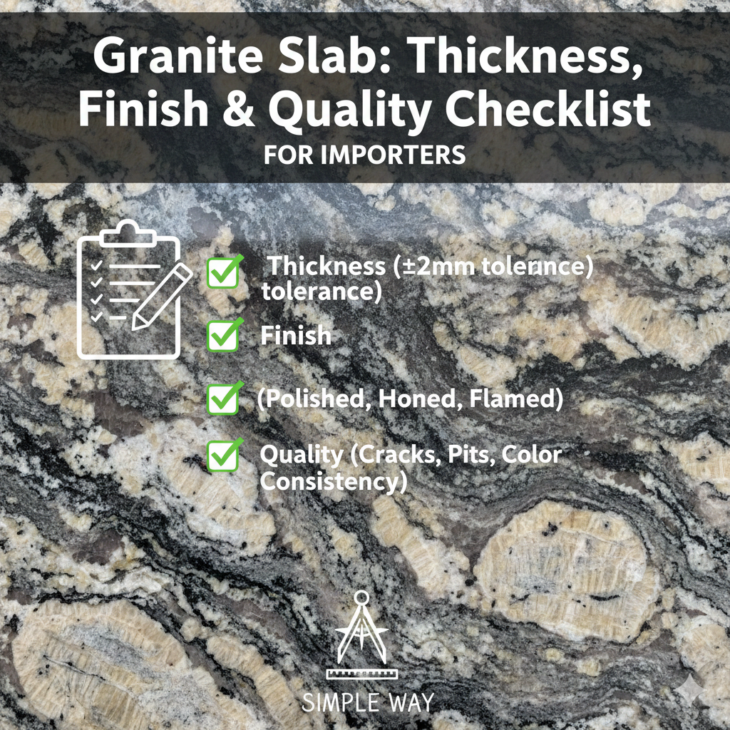 Granite Slab Thickness, Finish & Quality Checklist for Importers